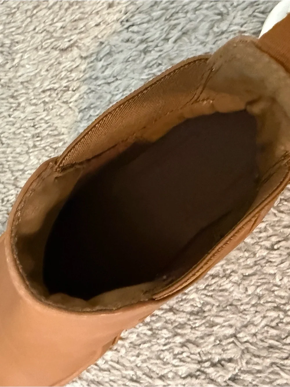 Nike Brown Thea air max Leather Slip-On Sneakers with White Sole size 8